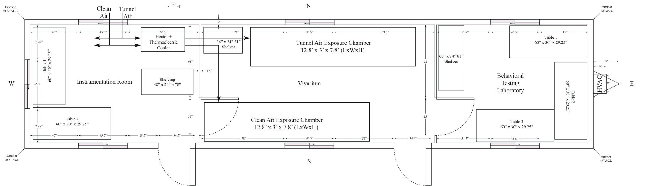 Image: FRAPE floor plan drawn and labeled in clean, black lines.