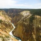 Image: the rapid Yellowstone River cuts through mountainous terrain to form a canyon. Photo credit Josh Grant of AQRC.